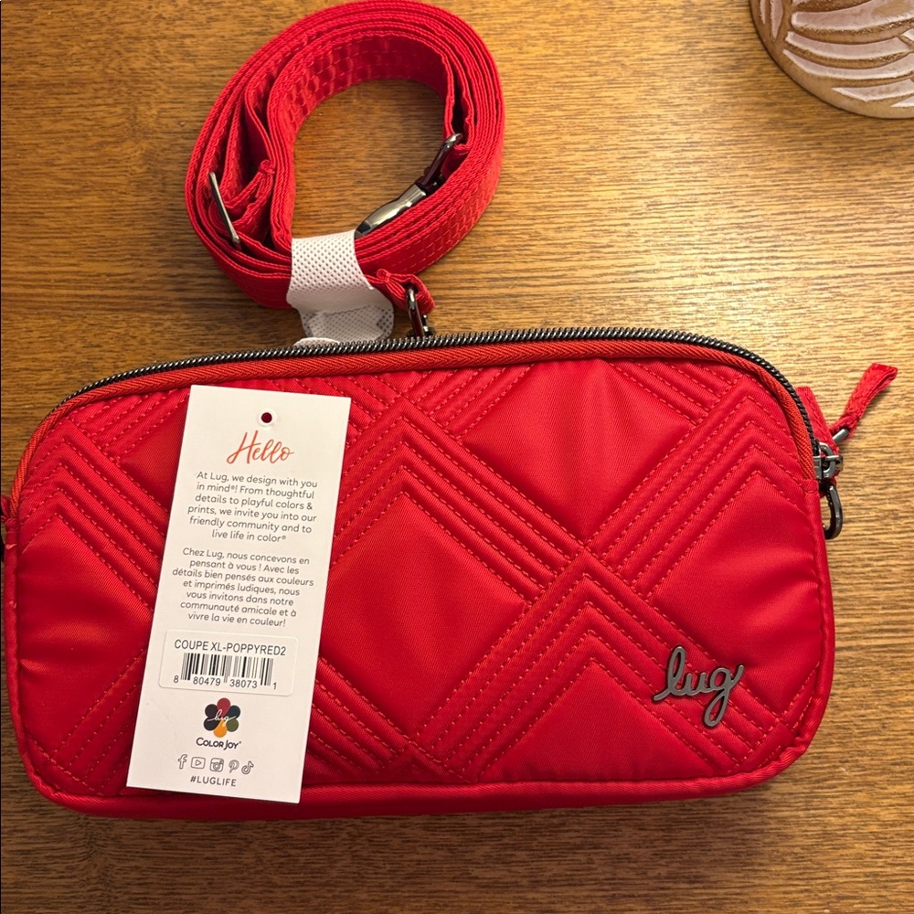 Lug Xl Coupe in Poppy Red Crossbody Bag